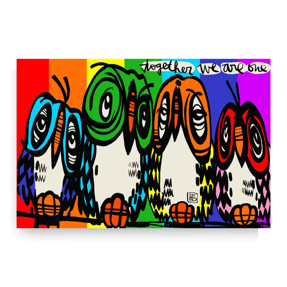 Together, We Are One - Rainbow Collection - Lebo Steel Mineral Print
